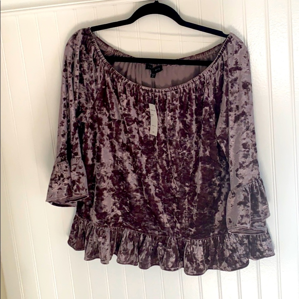 Crushed velvet top